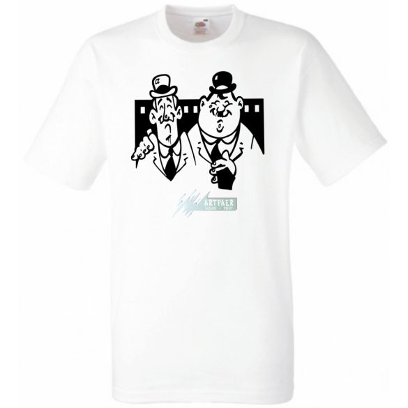 Retro film fan - Stan és Pan férfi rövid ujjú póló