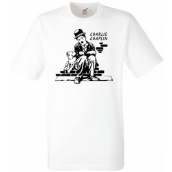 Retro film fan Charlie Chaplin -A férfi rövid ujjú póló