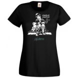 Retro film fan Charlie Chaplin -A női rövid ujjú póló