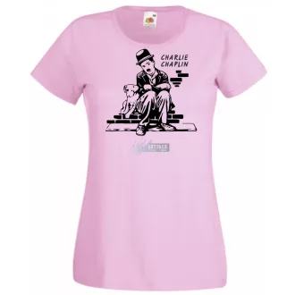 Retro film fan Charlie Chaplin -A női rövid ujjú póló