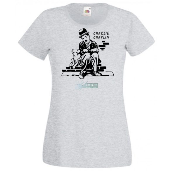 Retro film fan Charlie Chaplin -A női rövid ujjú póló