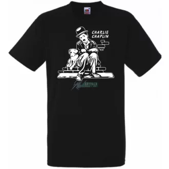 Retro film fan Charlie Chaplin -A férfi rövid ujjú póló