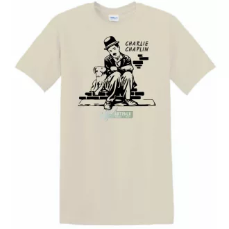 Retro film fan Charlie Chaplin -A férfi rövid ujjú póló