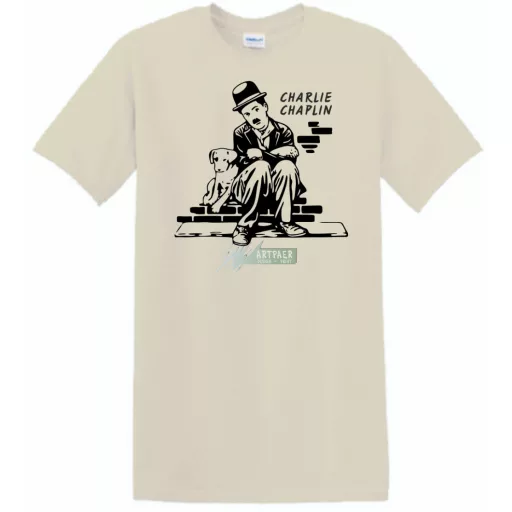 Retro film fan Charlie Chaplin -A férfi rövid ujjú póló