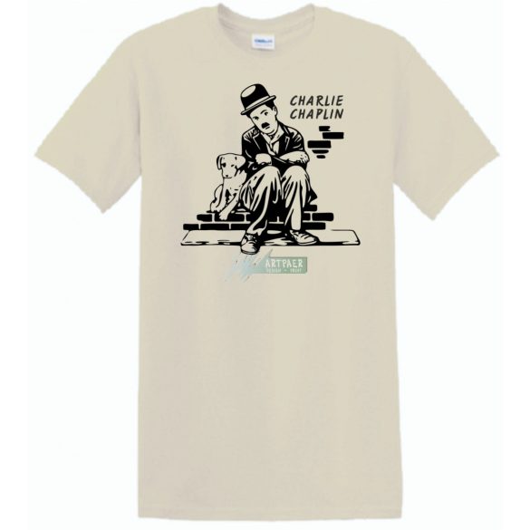Retro film fan Charlie Chaplin -A férfi rövid ujjú póló