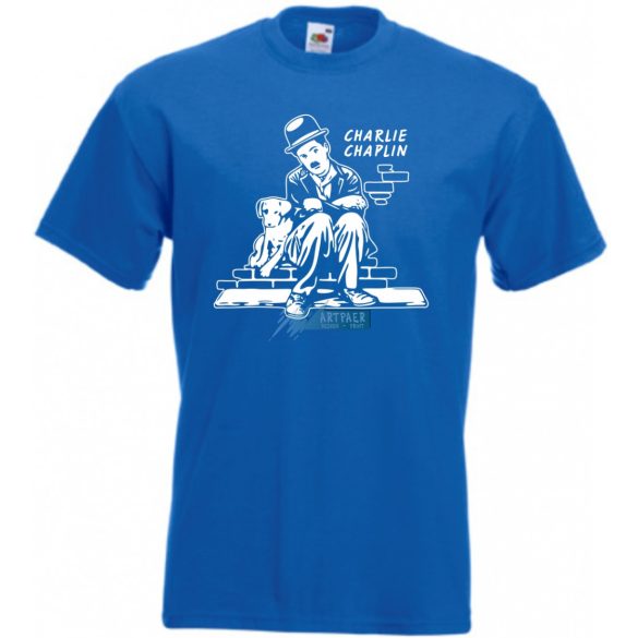Retro film fan Charlie Chaplin -A férfi rövid ujjú póló