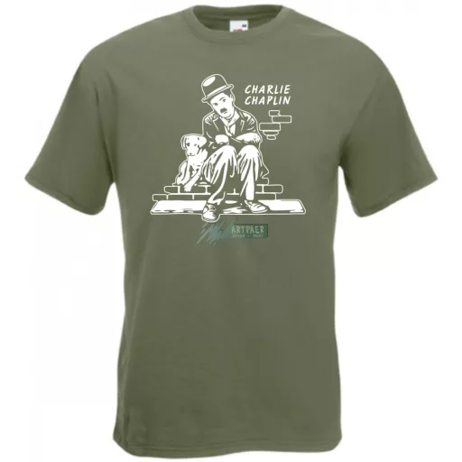 Retro film fan Charlie Chaplin -A férfi rövid ujjú póló