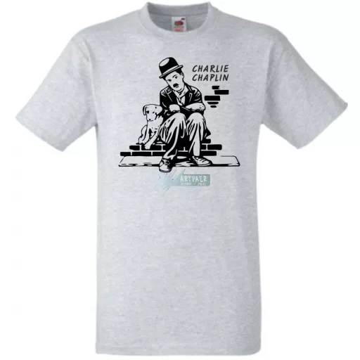 Retro film fan Charlie Chaplin -A férfi rövid ujjú póló