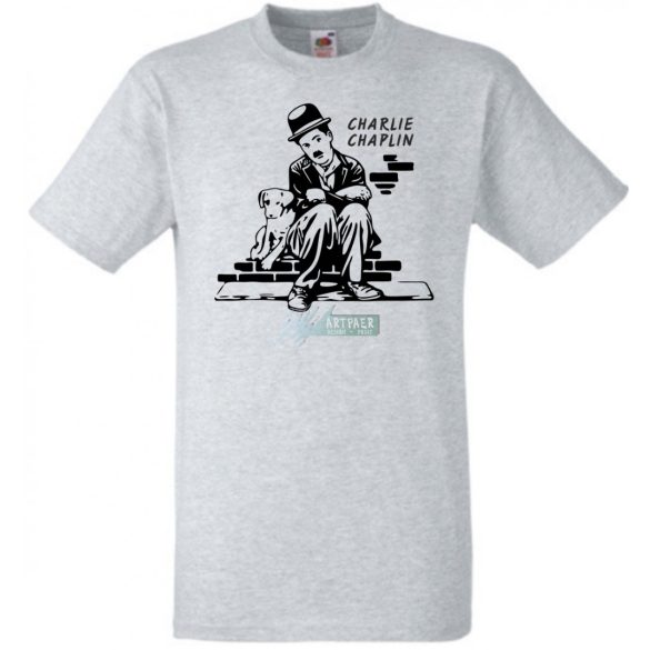 Retro film fan Charlie Chaplin -A férfi rövid ujjú póló