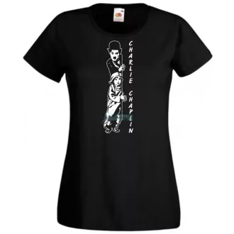 Retro film fan Charlie Chaplin -B női rövid ujjú póló