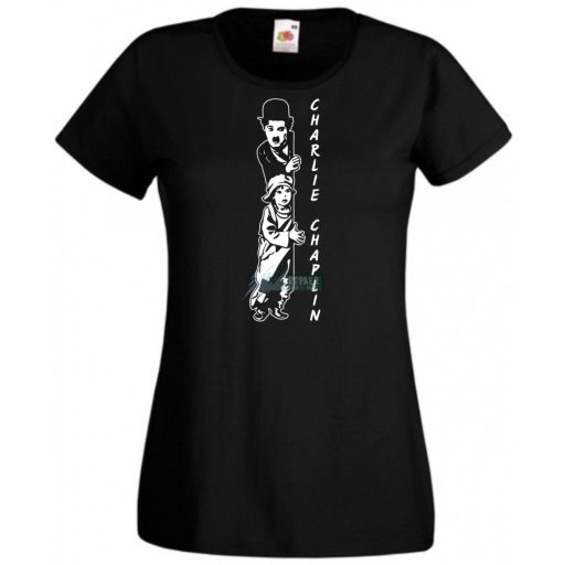 Retro film fan Charlie Chaplin -B női rövid ujjú póló
