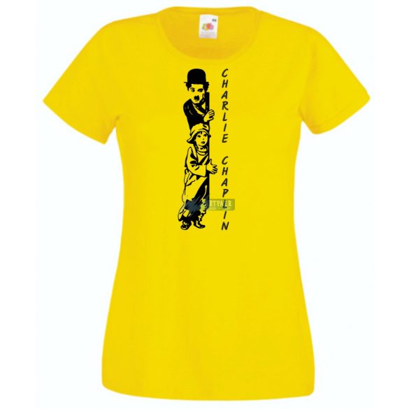 Retro film fan Charlie Chaplin -B női rövid ujjú póló