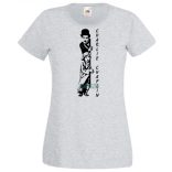 Retro film fan Charlie Chaplin -B női rövid ujjú póló