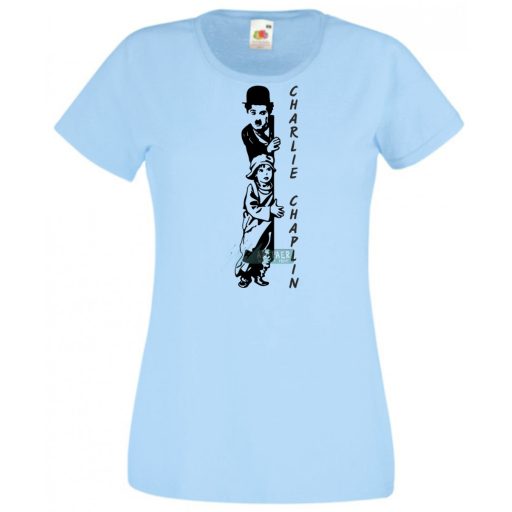 Retro film fan Charlie Chaplin -B női rövid ujjú póló