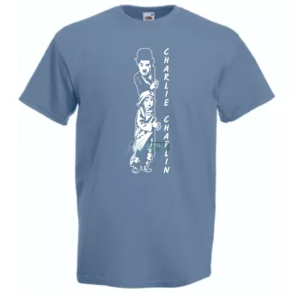 Retro film fan Charlie Chaplin -B férfi rövid ujjú póló