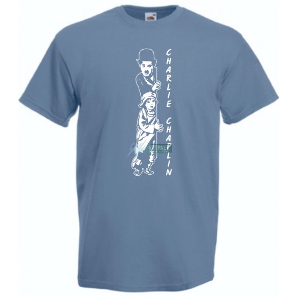 Retro film fan Charlie Chaplin -B férfi rövid ujjú póló