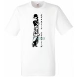 Retro film fan Charlie Chaplin -B férfi rövid ujjú póló