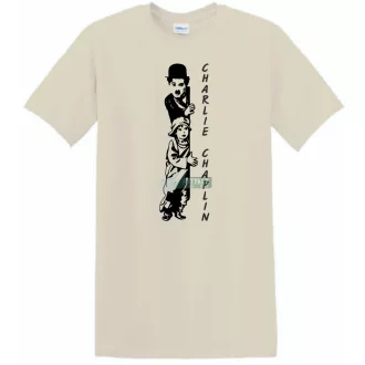 Retro film fan Charlie Chaplin -B férfi rövid ujjú póló