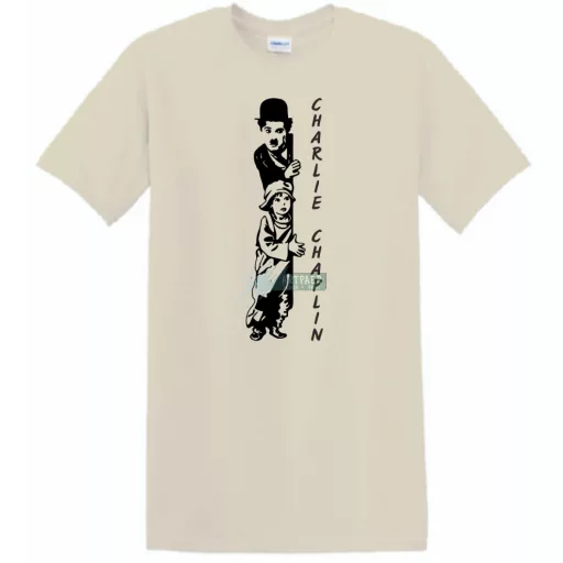 Retro film fan Charlie Chaplin -B férfi rövid ujjú póló