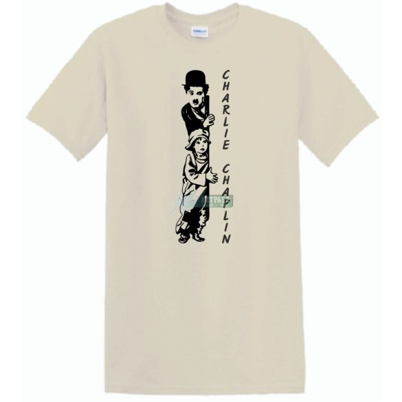 Retro film fan Charlie Chaplin -B férfi rövid ujjú póló