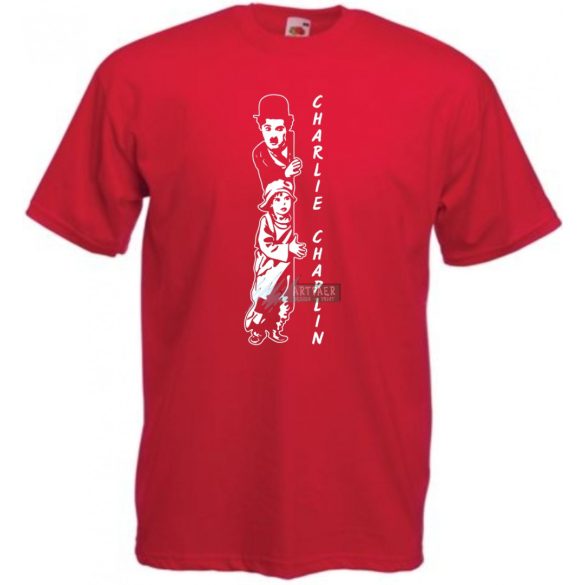 Retro film fan Charlie Chaplin -B férfi rövid ujjú póló