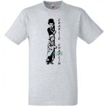 Retro film fan Charlie Chaplin -B férfi rövid ujjú póló