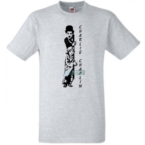Retro film fan Charlie Chaplin -B férfi rövid ujjú póló