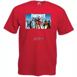   Game fan Nexus War - Hősök, Vasember, Groot - Fortnite stílus -A gyerek rövid ujjú póló