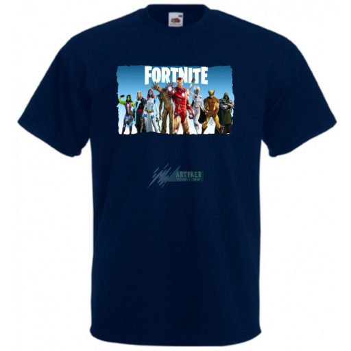 Game fan Nexus War - Hősök, Vasember, Groot - Fortnite stílus -A férfi rövid ujjú póló