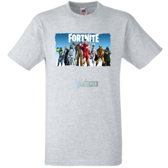 Game fan Nexus War - Hősök, Vasember, Groot - Fortnite stílus -A férfi rövid ujjú póló