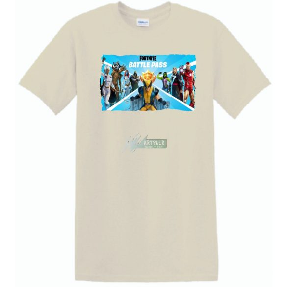 Game fan Nexus War - Hősök, Vasember, Groot - Fortnite stílus -B férfi rövid ujjú póló