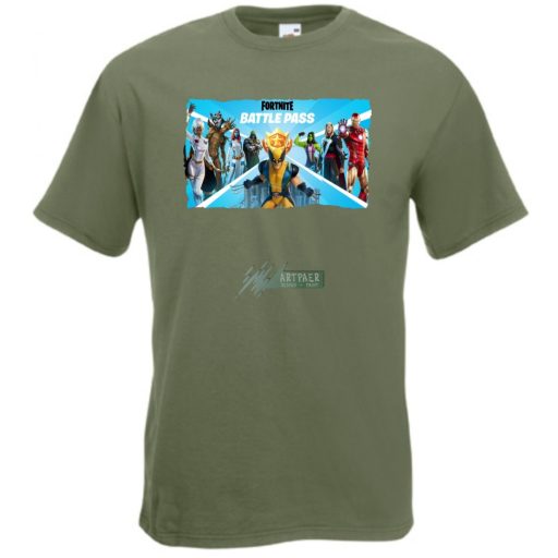 Game fan Nexus War - Hősök, Vasember, Groot - Fortnite stílus -B férfi rövid ujjú póló