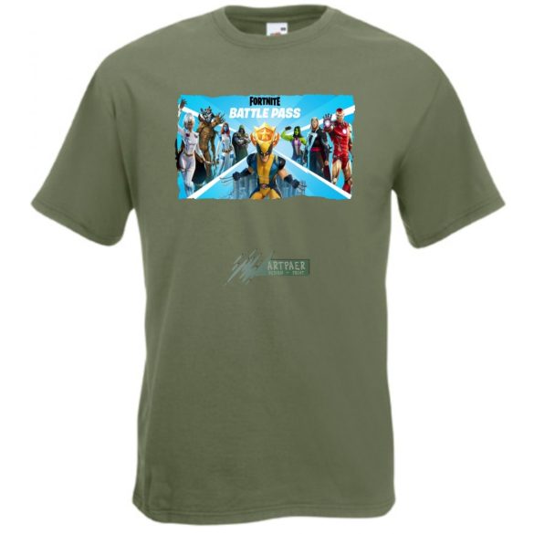 Game fan Nexus War - Hősök, Vasember, Groot - Fortnite stílus -B férfi rövid ujjú póló