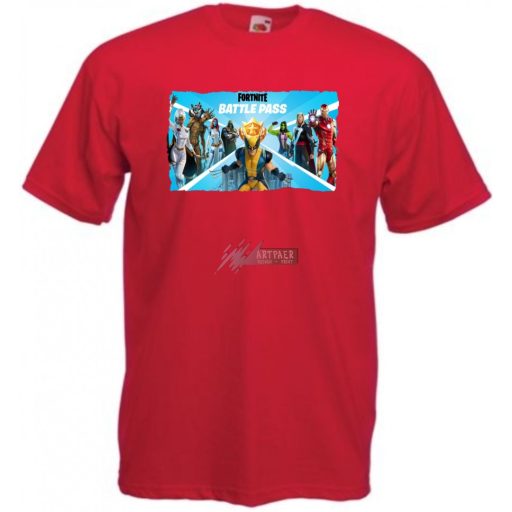 Game fan Nexus War - Hősök, Vasember, Groot - Fortnite stílus -B férfi rövid ujjú póló