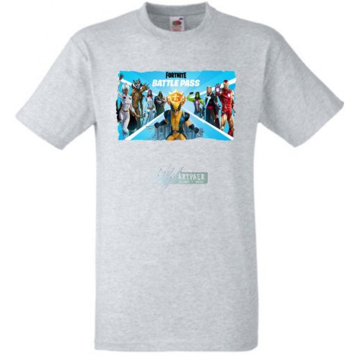 Game fan Nexus War - Hősök, Vasember, Groot - Fortnite stílus -B férfi rövid ujjú póló