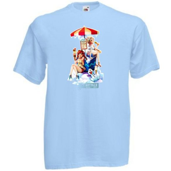 Humor Frozen Ice - Fagyizó Anna Elsa Olaf gyerek rövid ujjú póló