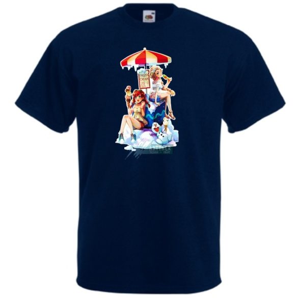 Humor Frozen Ice - Fagyizó Anna Elsa Olaf gyerek rövid ujjú póló