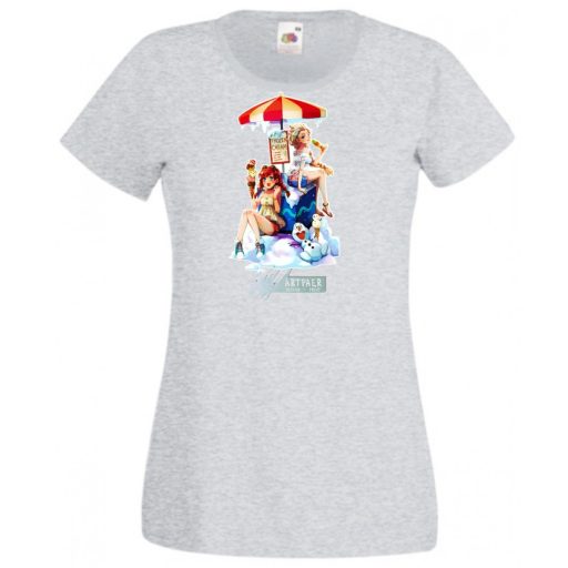 Humor Fozen Ice - Fagyizó Anna Elsa Olaf női rövid ujjú póló