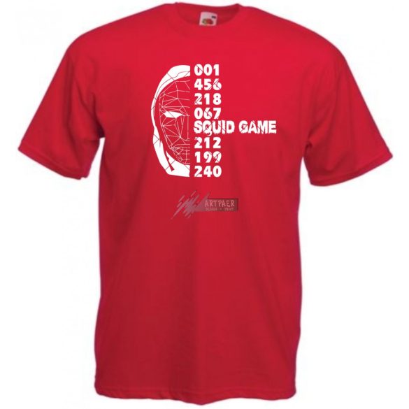 Nyerd meg az életed - Maszk -C - Squid Game stílus férfi rövid ujjú póló