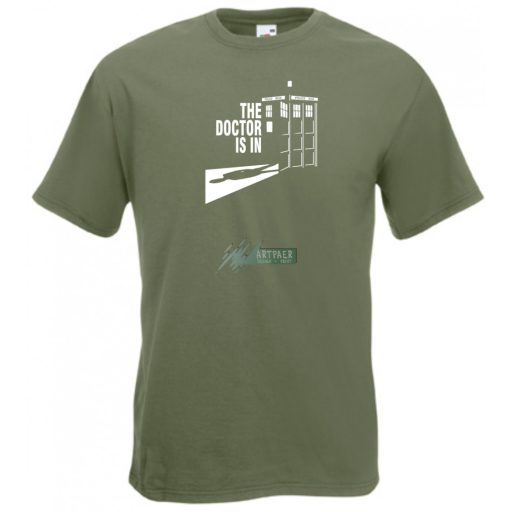 The Dr Who Is In - Police Box férfi rövid ujjú póló