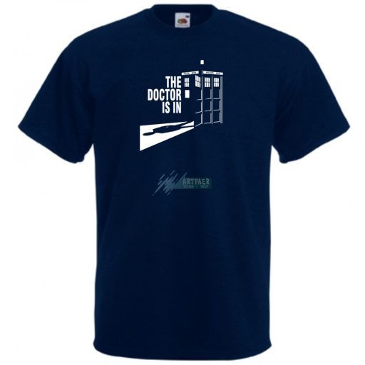 The Dr Who Is In - Police Box férfi rövid ujjú póló
