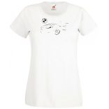 Autó fan contur BMW minima női rövid ujjú póló