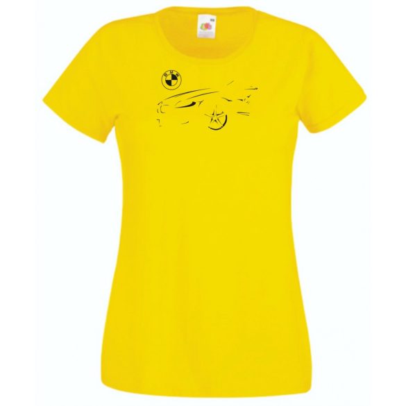 Autó fan contur BMW minima női rövid ujjú póló