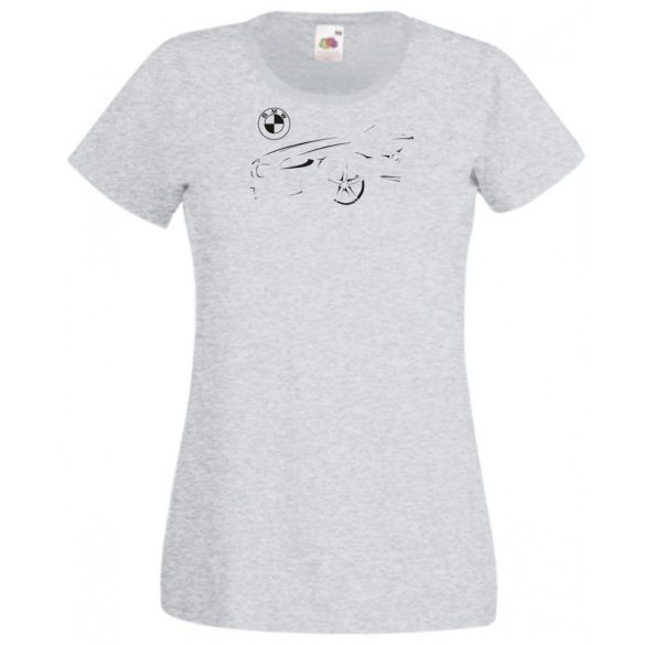 Autó fan contur BMW minima női rövid ujjú póló