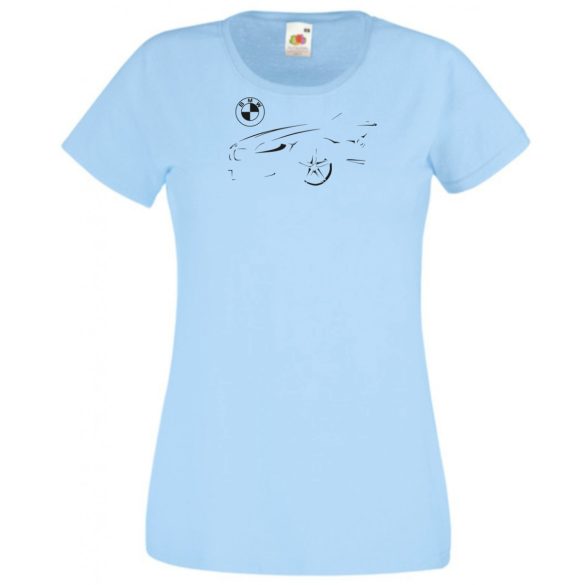 Autó fan contur BMW minima női rövid ujjú póló