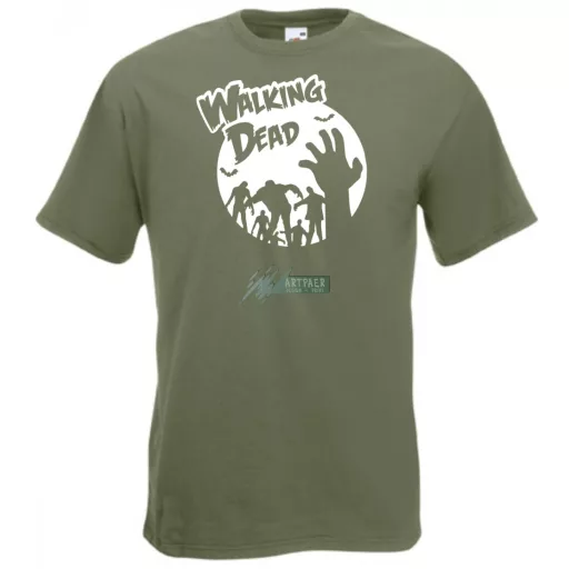 Zombik - Élőhalott stencil férfi rövid ujjú póló