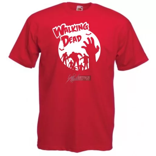 Zombik - Élőhalott stencil férfi rövid ujjú póló