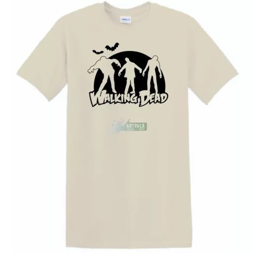 Zombik - Sétáló halott - stencil férfi rövid ujjú póló