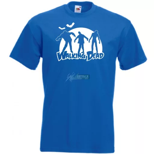 Zombik - Sétáló halott - stencil férfi rövid ujjú póló
