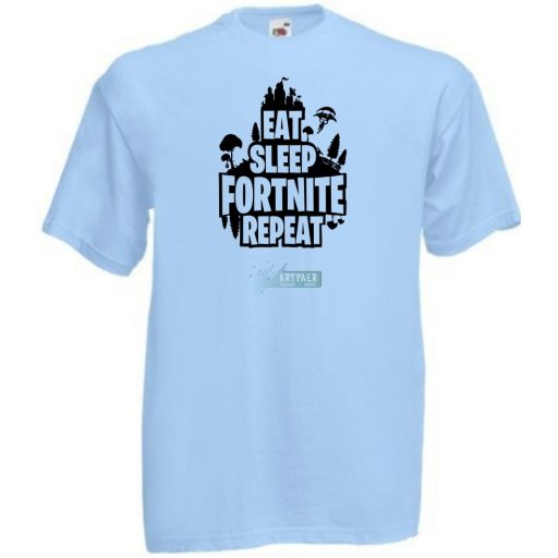 Game minima -B Eat Sleep Fortnite Repeat gyerek rövid ujjú póló